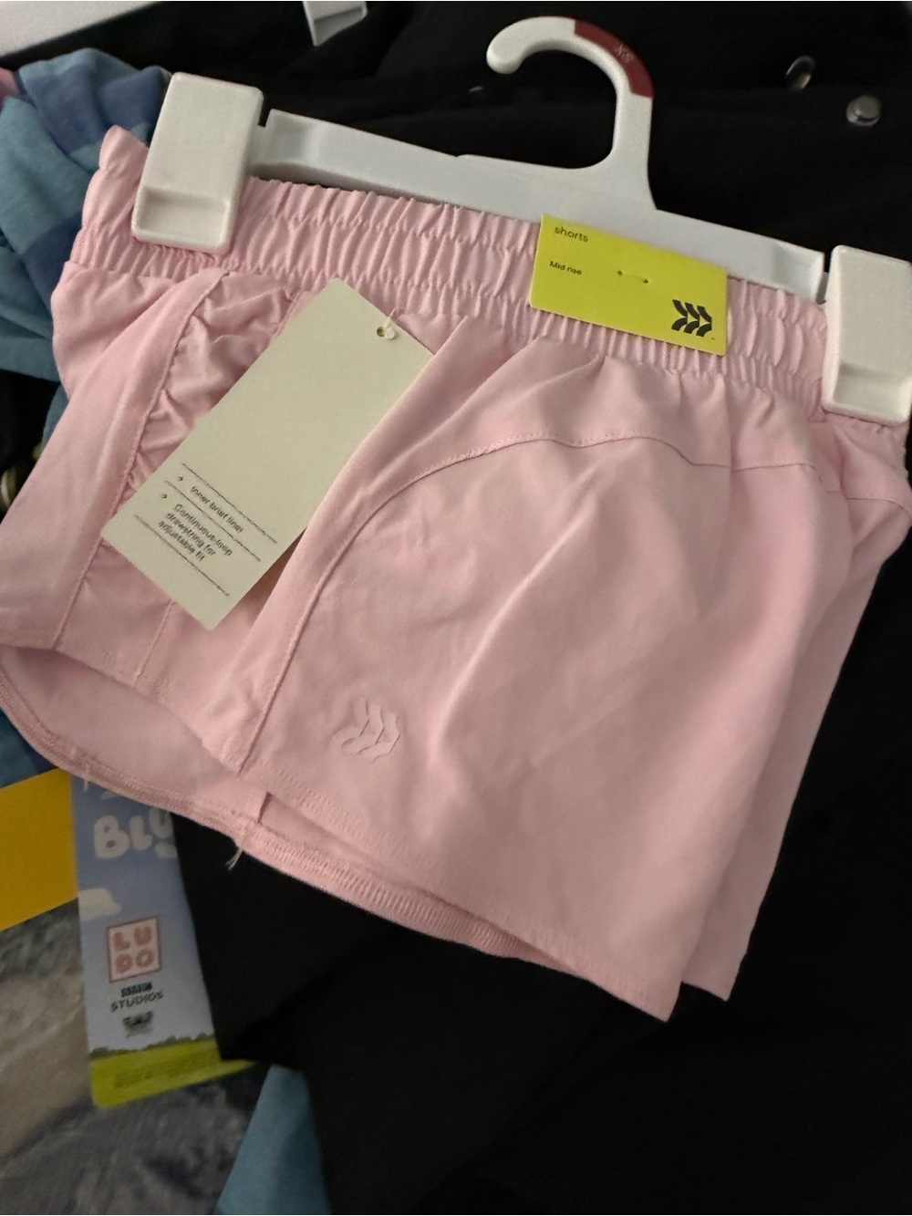 All in motion, girls pink shorts XS/4/5 new with tag